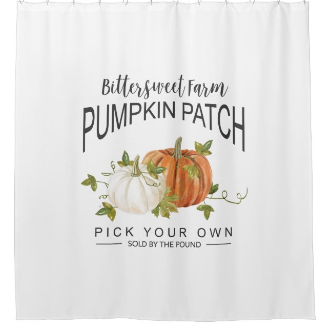 FALL PUMPKIN PATCH SHOWER CURTAIN (Front)