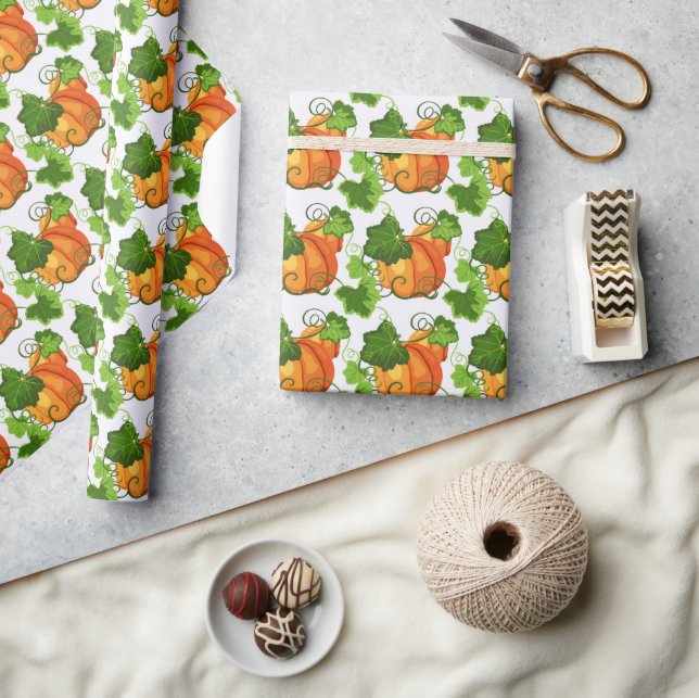 Fall Pumpkin Patch Wrapping Paper (Crafts)