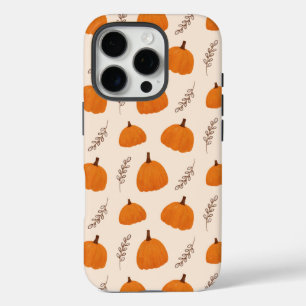 Fall Pumpkin Pattern Orange iPhone 16 Pro Case