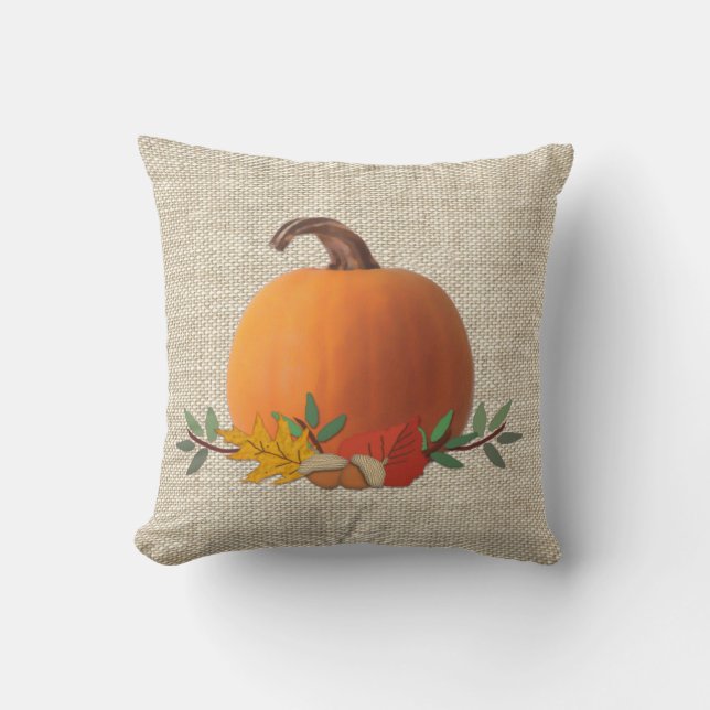 Fall Pumpkin Pillow (Front)