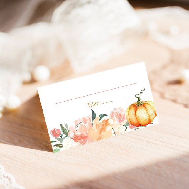 Fall Pumpkin Place Cards Food Tent Cards (Creator Uploaded)
