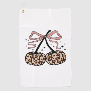 Fall Pumpkin, Pumpkin Cherries, Leopard Pumpkin, P Golf Towel