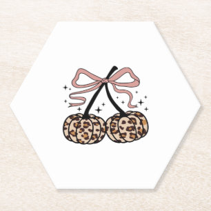 Fall Pumpkin, Pumpkin Cherries, Leopard Pumpkin, P Paper Coaster