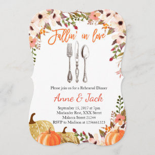 Fall Pumpkin Rehearsal Dinner Invitation