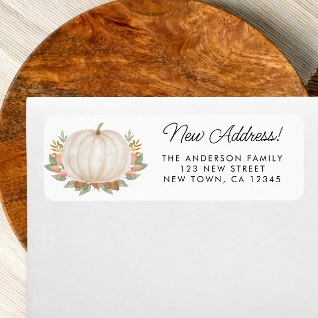 Fall Pumpkin Return Address Label (Creator Uploaded)