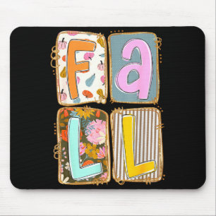 Fall Pumpkin Season Flower Thanksgiving Autumn Lea Mouse Pad