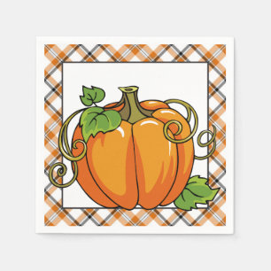 Fall Pumpkin seasonal paper napkins