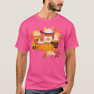 Fall Pumpkin Spice and Coffee Lover T-Shirt