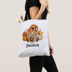 Fall Pumpkin Spice Gnome Tote Bag