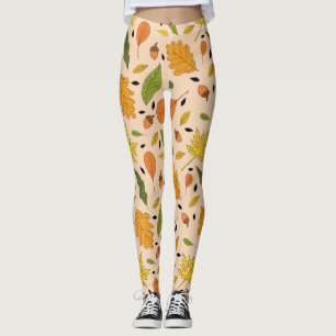 Fall Pumpkin Spice Halloween Thanksgiving Harvest Leggings