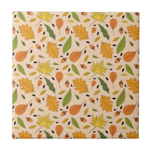 Fall Pumpkin Spice Halloween Thanksgiving Harvest Tile