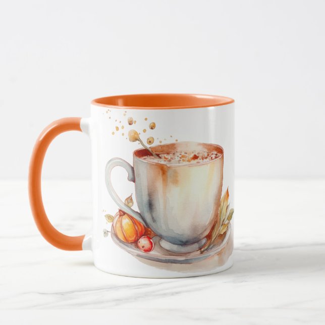 Fall Pumpkin Spice Latte | Autumn Cosy Mug (Left)