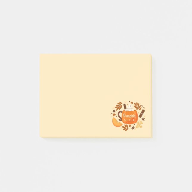 Fall Pumpkin Spice Post-It Notes (Front)
