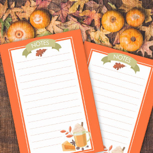 Fall Pumpkin Spice Post-It Notes