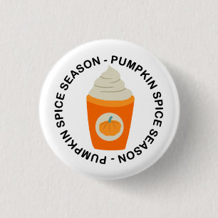 Fall "Pumpkin Spice Season"  3 Cm Round Badge
