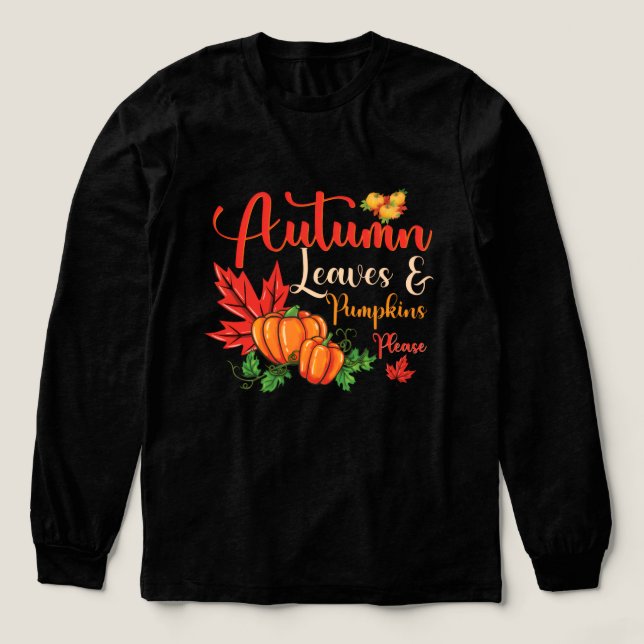  Fall Pumpkin T-Shirt, Autumn Fall Shirt, 2025 Tri-Blend Shirt (Design Front)
