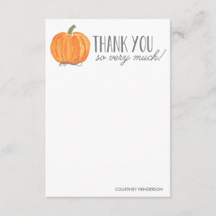 Fall Pumpkin Thank You Note