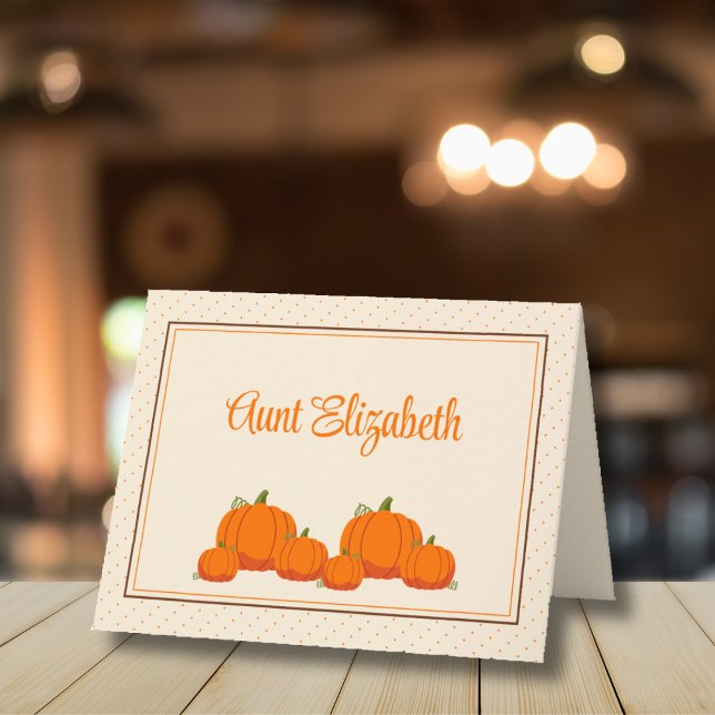 Fall Pumpkin Thanksgiving Place Cards (Creator Uploaded)