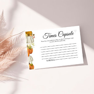 Fall Pumpkin Time Capsule Bridal Shower  Enclosure Card