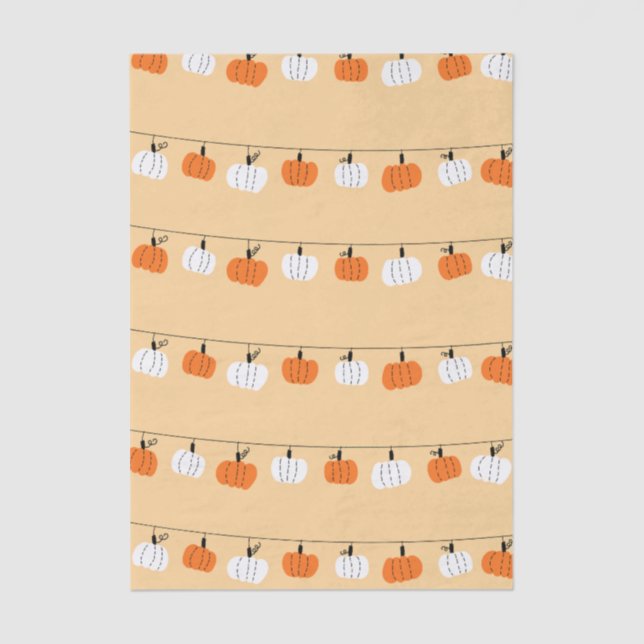 Fall Pumpkin Tissue Paper – Autumn Gift Wrap  (Front)