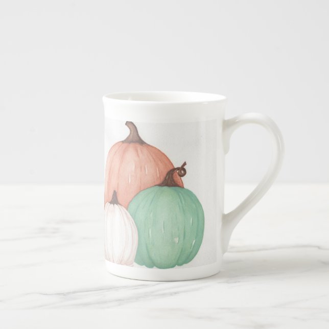 Fall Pumpkin Trio Bone China Mug (Right)