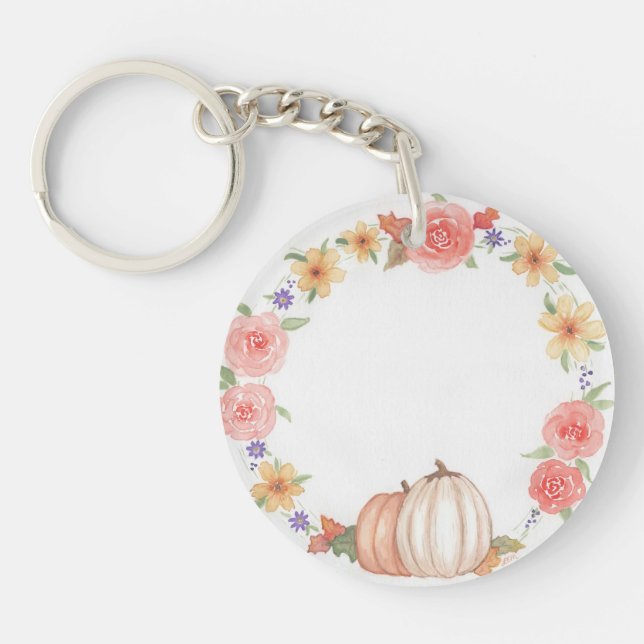 Fall Pumpkin Trio Key Ring (Front)