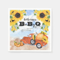 Fall Pumpkin Truck | Sunflowers Baby BBQ Shower