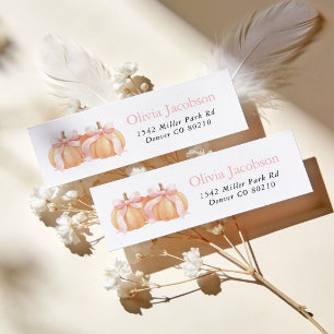 Fall Pumpkin Twin Baby Shower Return Address