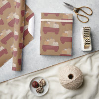 Fall Pumpkin Wagon Brown Boho Wrapping Paper