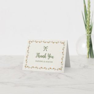 Fall Pumpkin Wedding Thank You Card