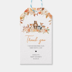 Fall Pumpkin Woodland Baby Shower Favour Tags