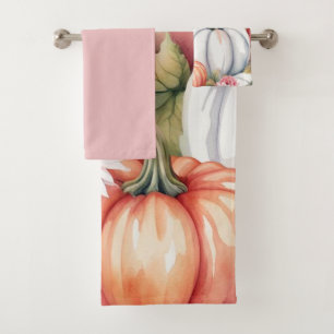 Fall Pumpkins  Bath Towel Set