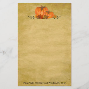 Fall Pumpkins Custom Stationery