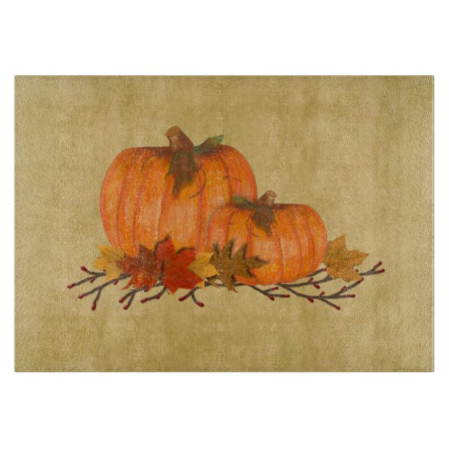 Fall Pumpkins Cutting Board (Front)