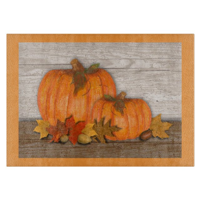 Fall Pumpkins Cutting Board (Front)