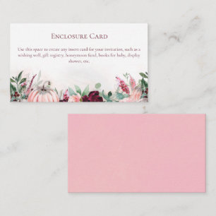 Fall Pumpkins  Enclosure Card