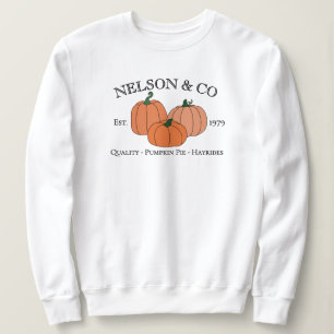Fall Pumpkins Family or Company Custom Name Year Sweatshirt
