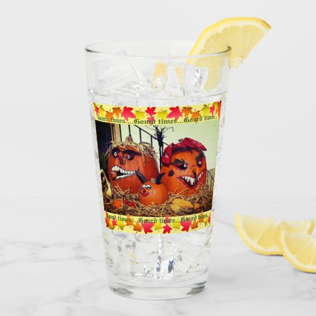 Fall Pumpkins  Glass (Back Ice)