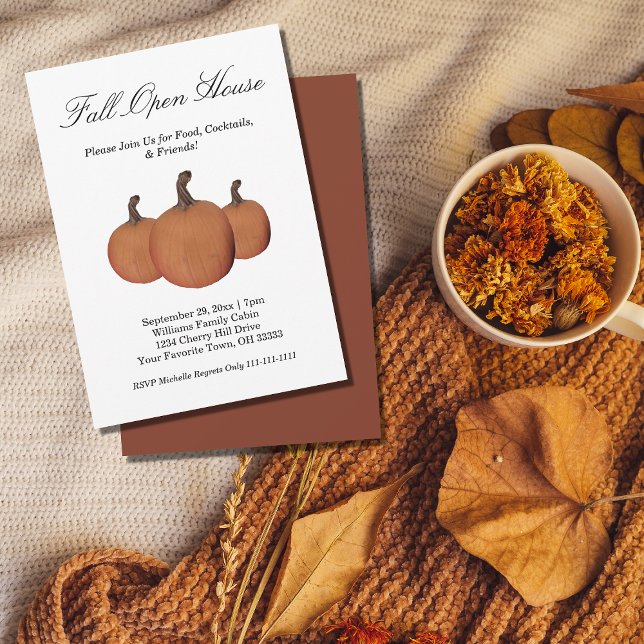 Fall Pumpkins Harvest Open House Invitation (Creator Uploaded)