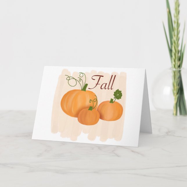 Fall Pumpkins Holiday Card (Front)