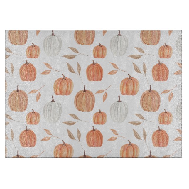 Fall Pumpkins & Leaves Cutting Board (Front)