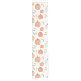 Fall Pumpkins & Leaves Short Table Runner
