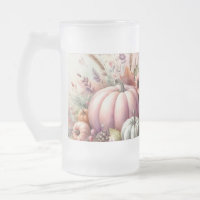 Fall pumpkins pastel colours watercolor painting 