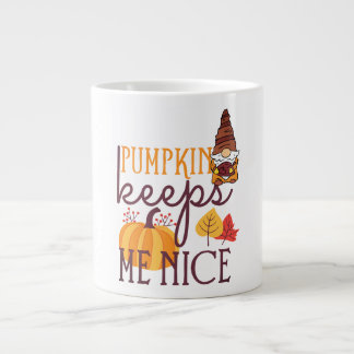 Fall Pumpkins, Pumpkins keep me Nice Large Coffee Mug
