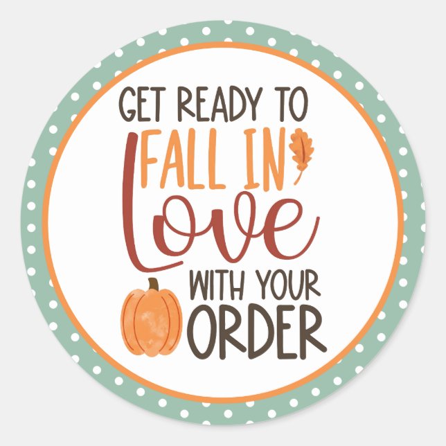 Fall Pumpkins Small Business  Stickers (Front)