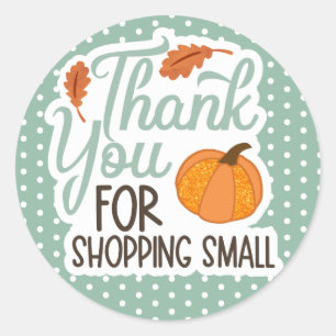 Fall Pumpkins Thank You Small Business Stickers
