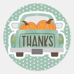 Fall Pumpkins Thank You Stickers