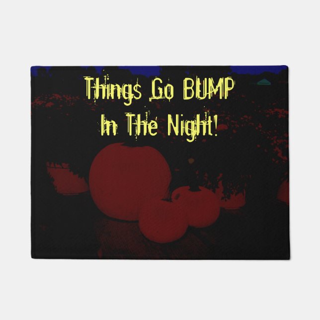 Fall Pumpkins with Customisable Message on a Doormat (Front)