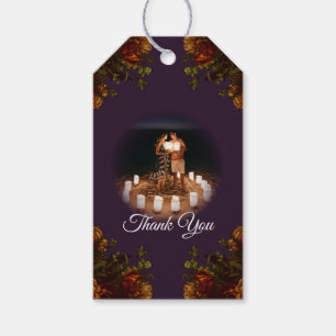 Fall Purple Rustic Orange Wedding Elegant Gothic Gift Tags