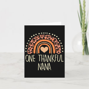 Fall Rainbow One Thankful Nana Thanksgiving Grandm Card